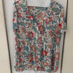 Rose & Olive Multicolor Floral Blouse